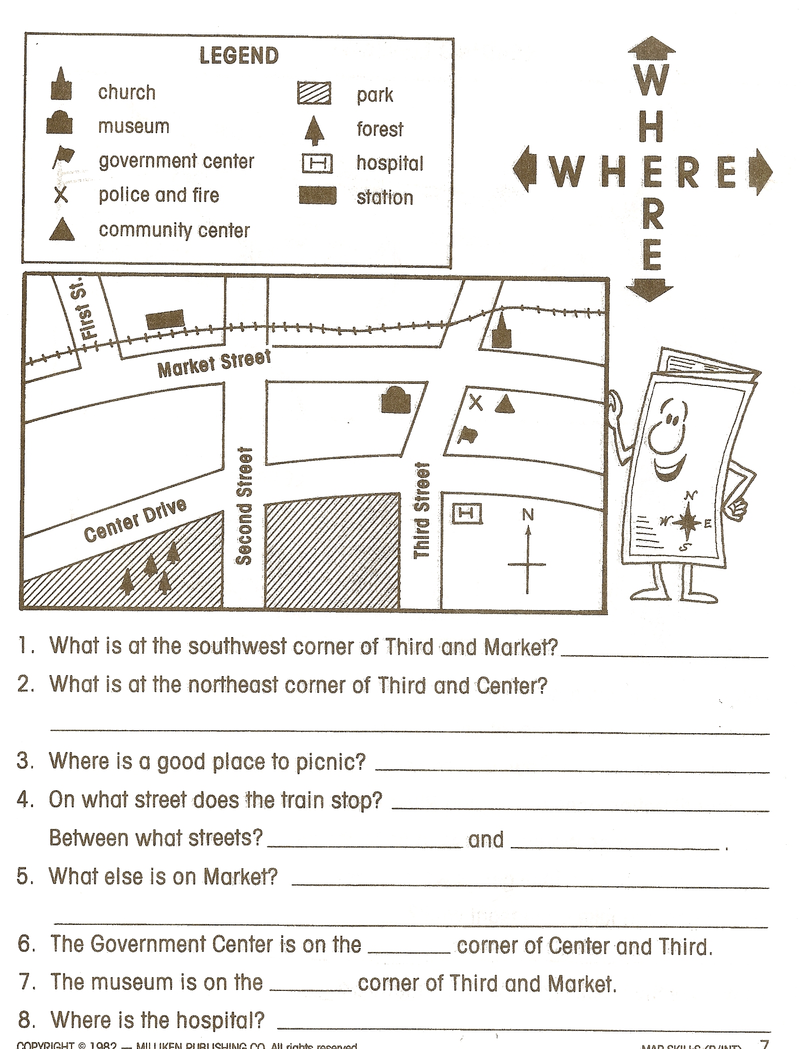 Map Skills Worksheets 3rd Grade Gallery