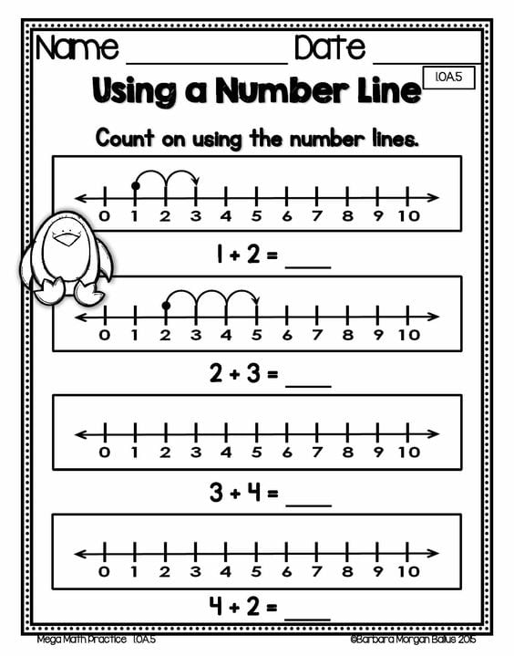 Math Worksheets For Grade 1 Number Line 1344403