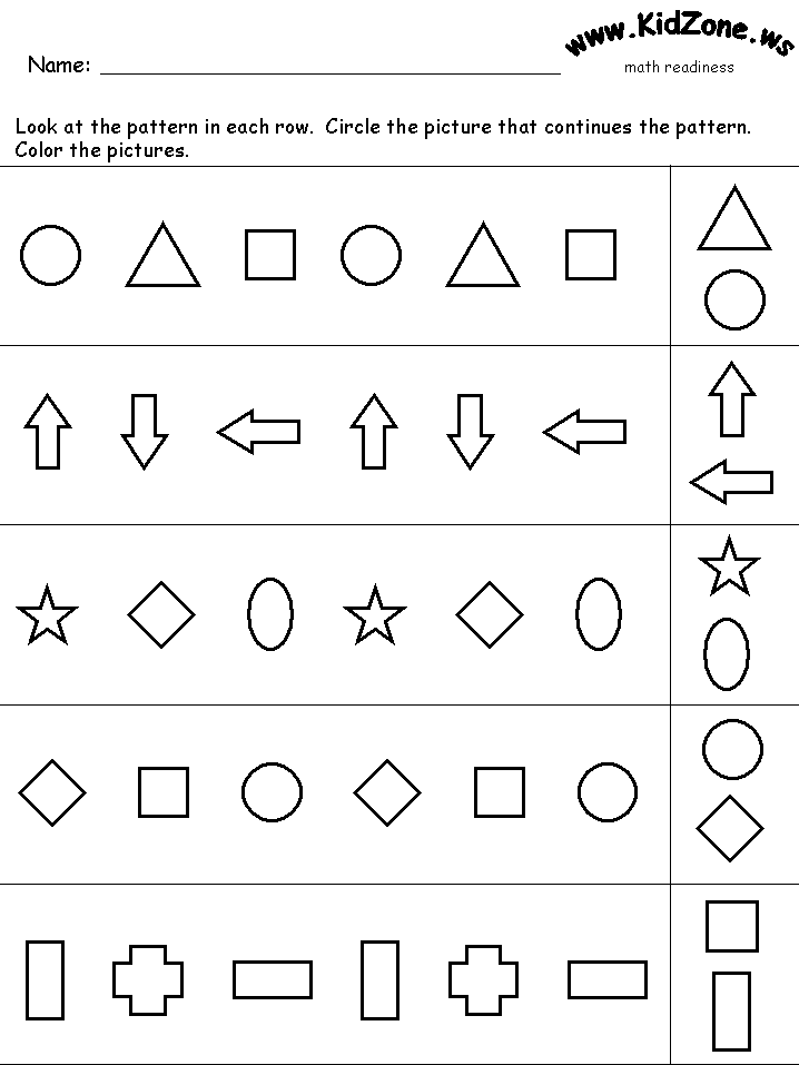 Math Worksheets Grade 3 Patterns 229281