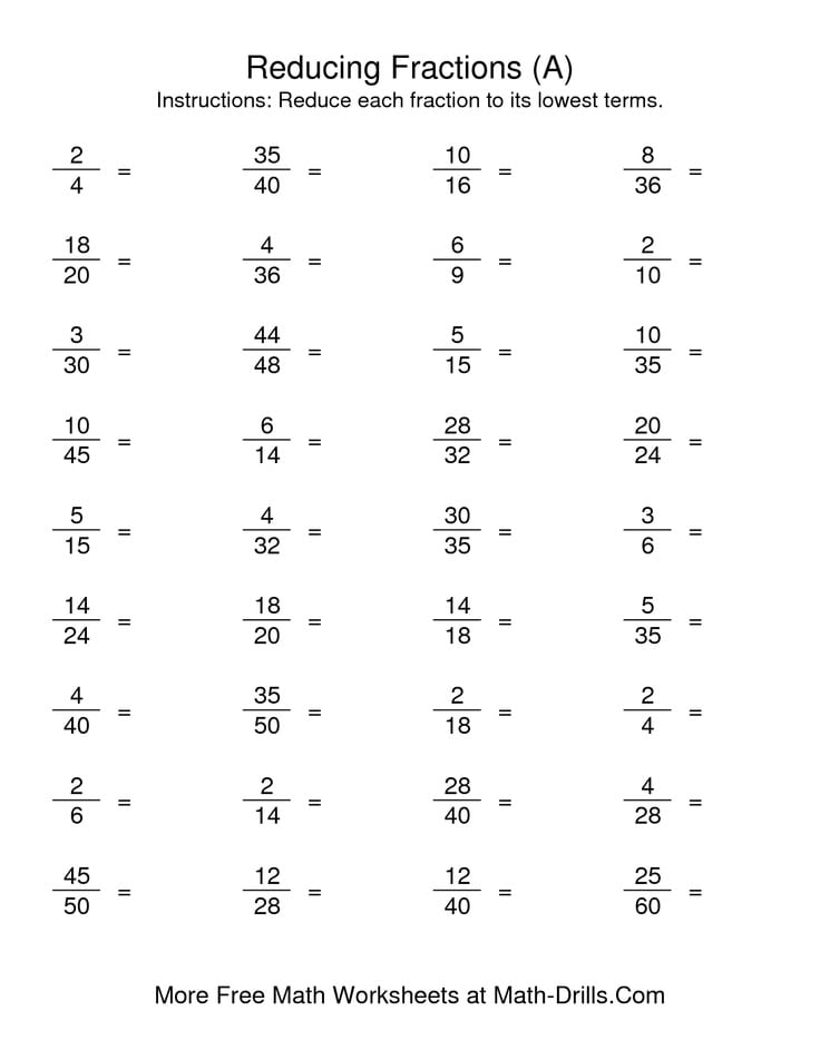 Math Worksheets Grade 6 Fractions 979548