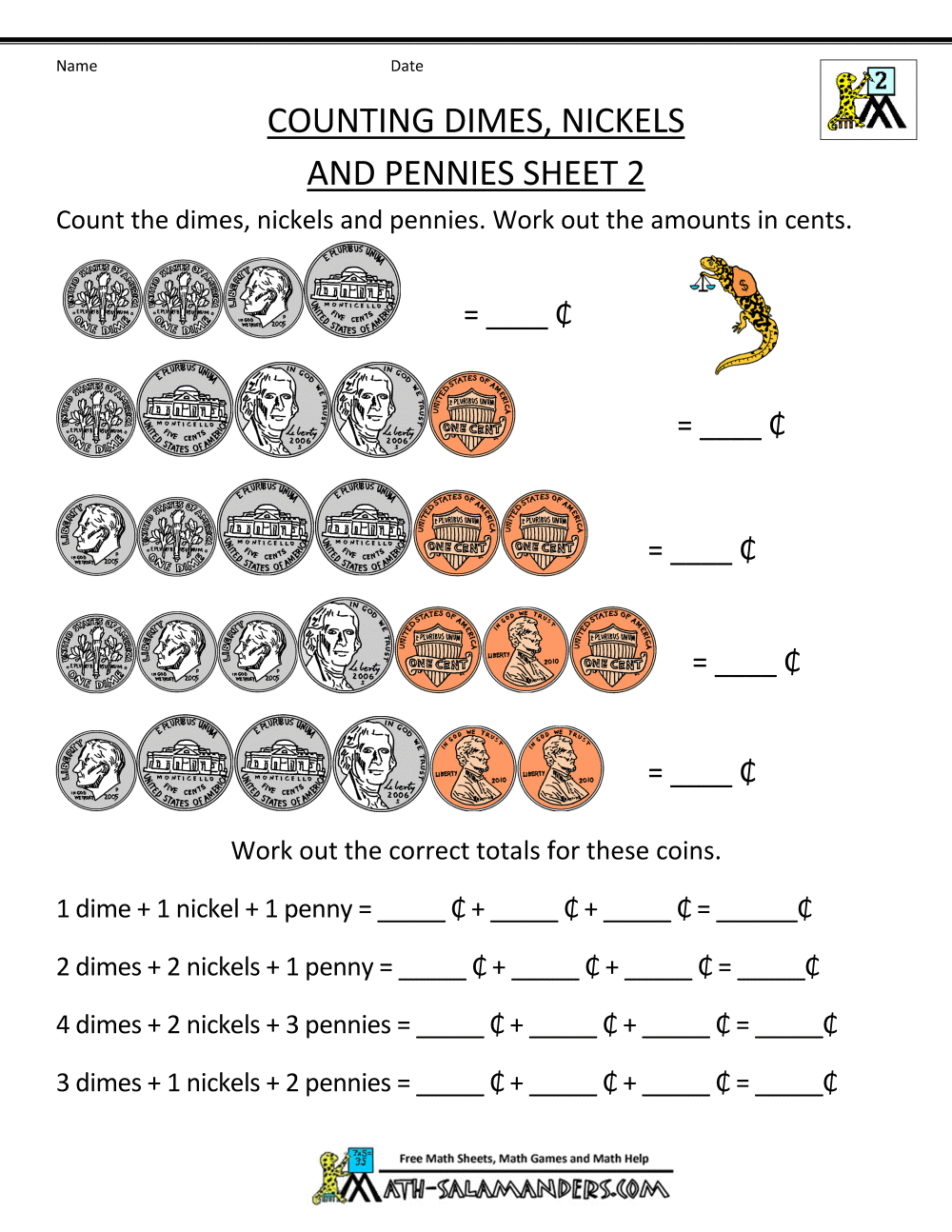 Money Worksheets For Kids 2nd Grade