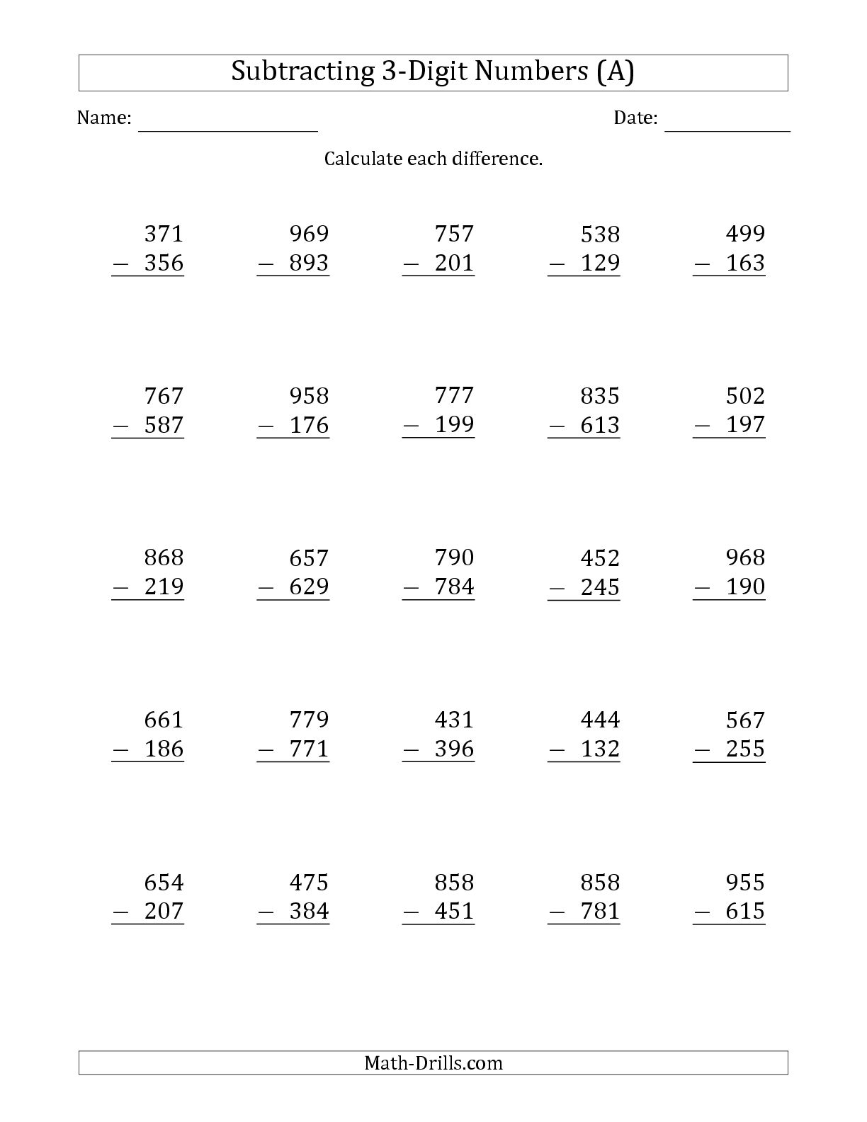 Multi Digit Addition And Subtraction Worksheets The Best