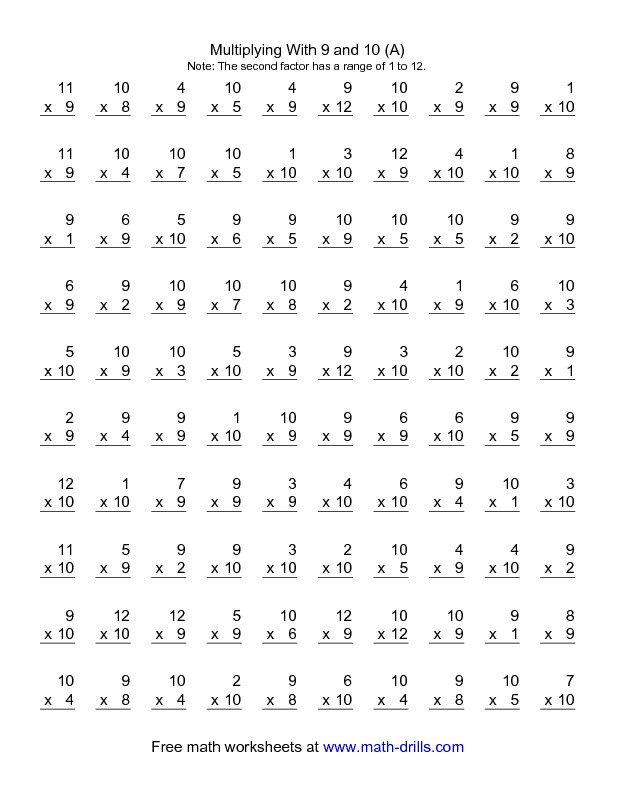 Multiplication Worksheets 5th Grade 490284