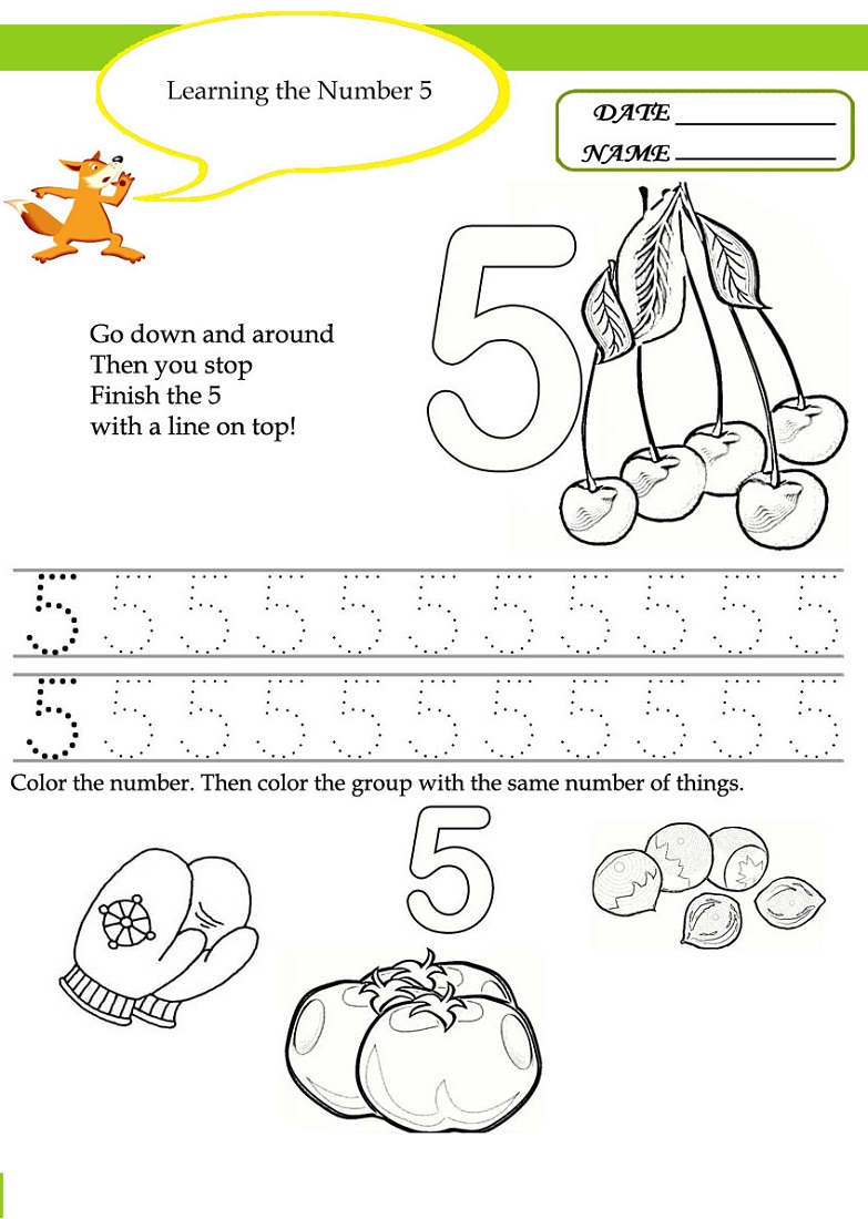 Number 5 Preschool Worksheets The Best Worksheets Image Collection