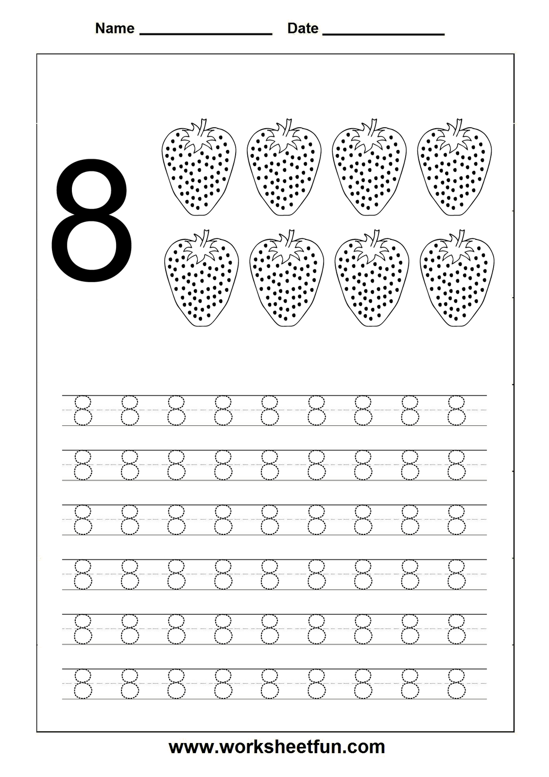 Number Tracing Worksheet