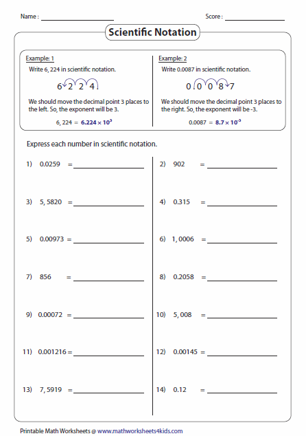 Operations Using Scientific Notation Word Problems By In The With