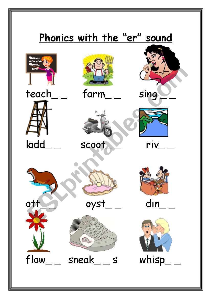 Phonics With The  Er  Sound