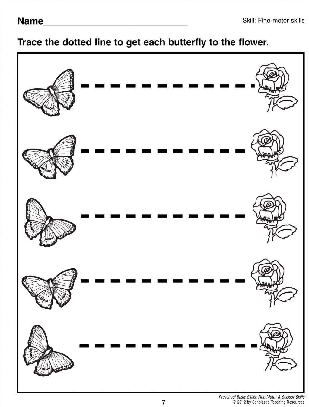 Pre K Tracing Lines Worksheets For Kindergarten Printable Line