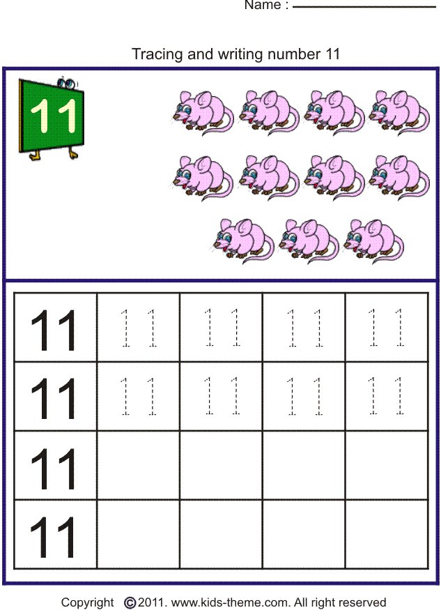 Preschool Worksheet Number 11 549144
