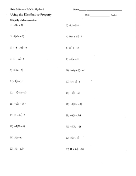 Printable Elementary Distributive Property Worksheets The Best