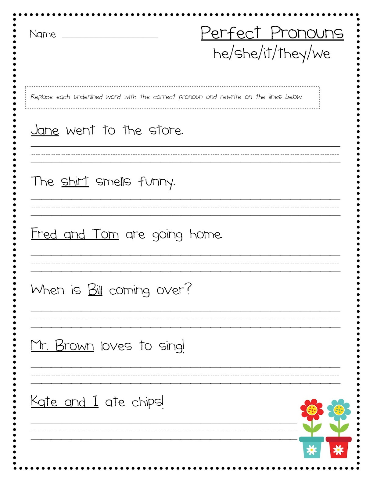 Grade 5 Pronouns Worksheets K5 Learning Pronouns Activity For 5th 