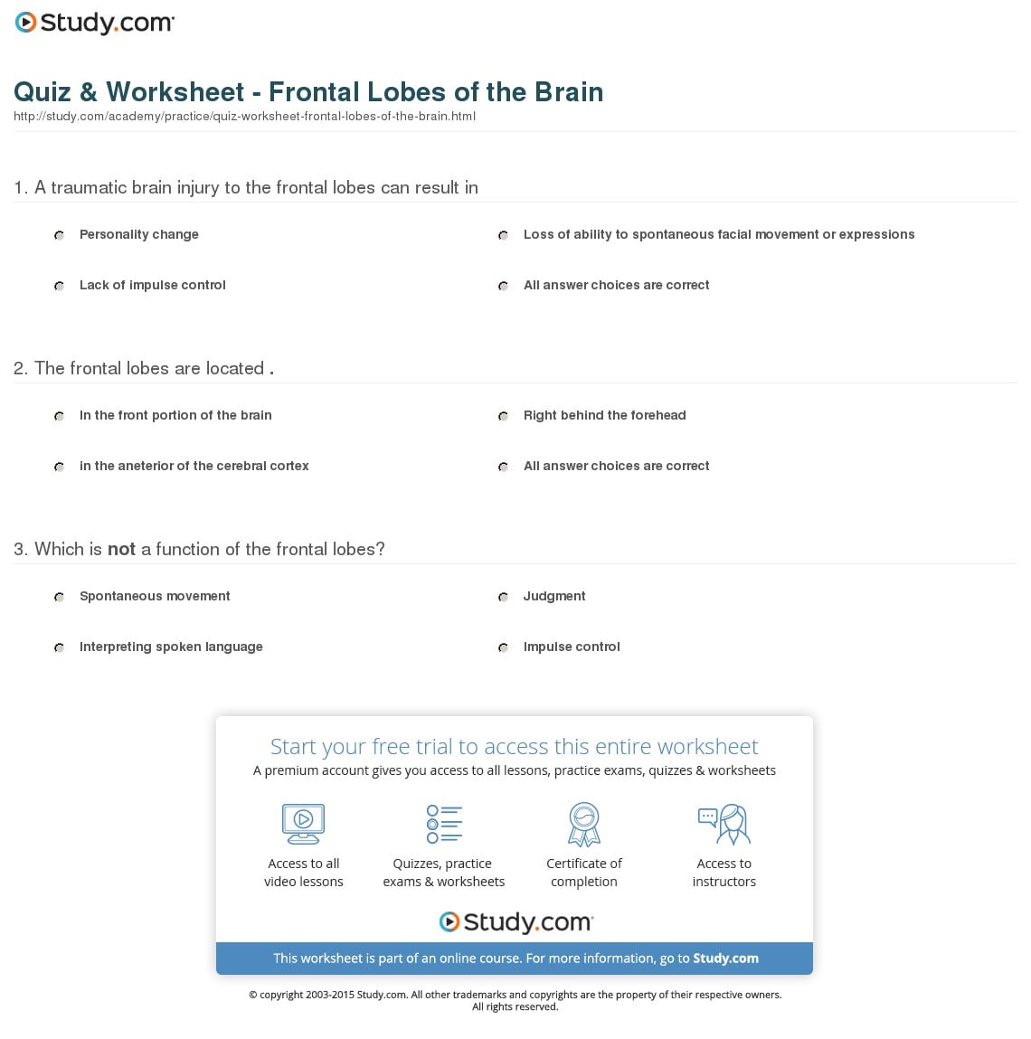 Quiz & Worksheet