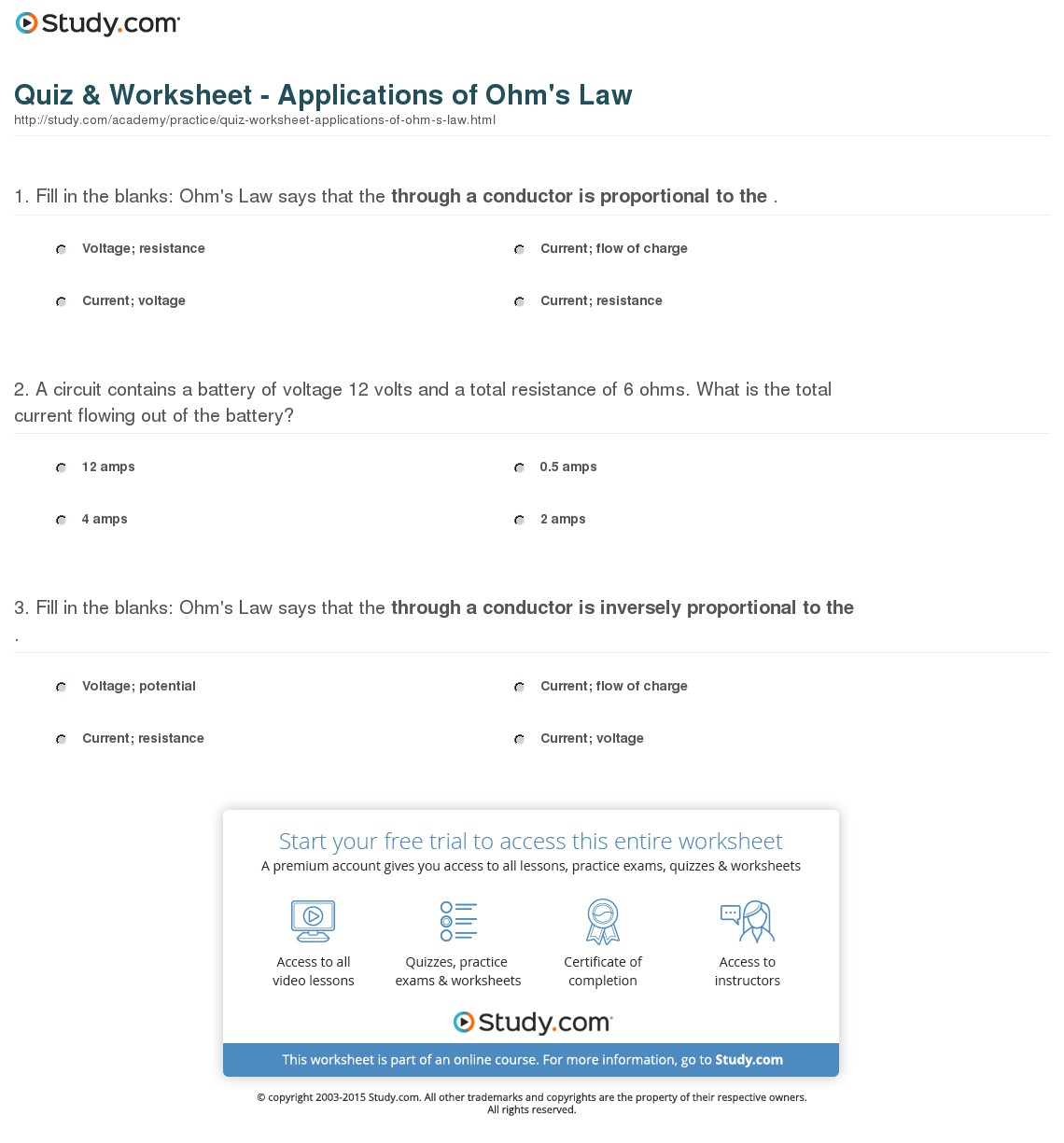Quiz & Worksheet Quiz & Worksheet