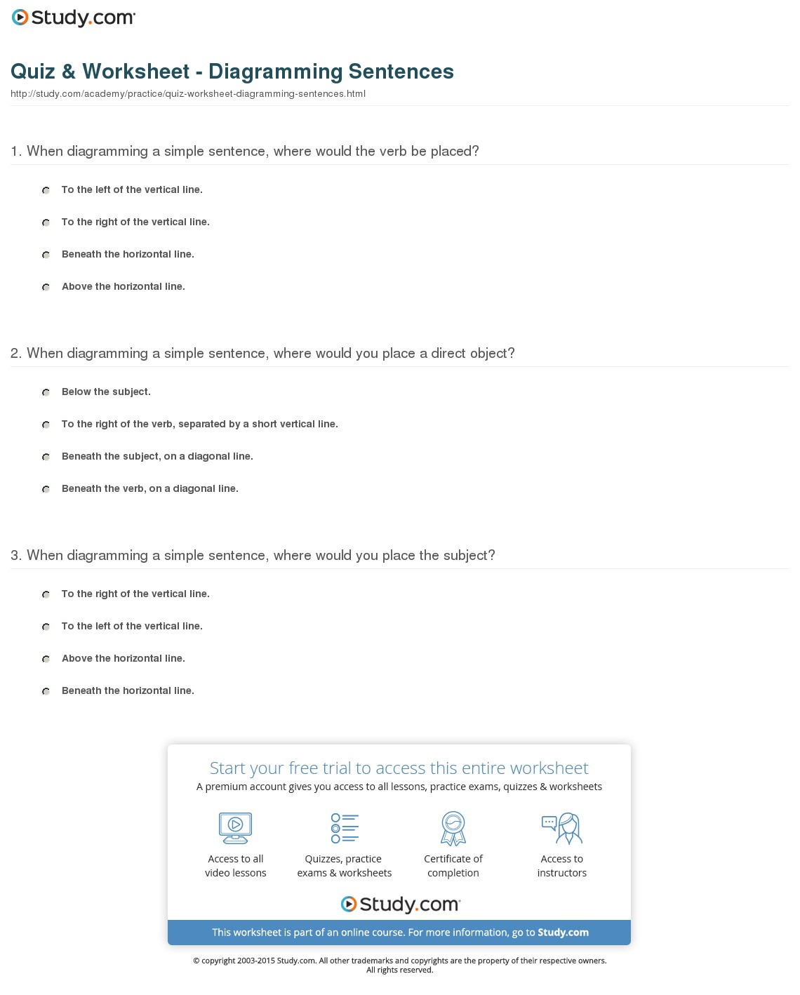Quiz & Worksheet