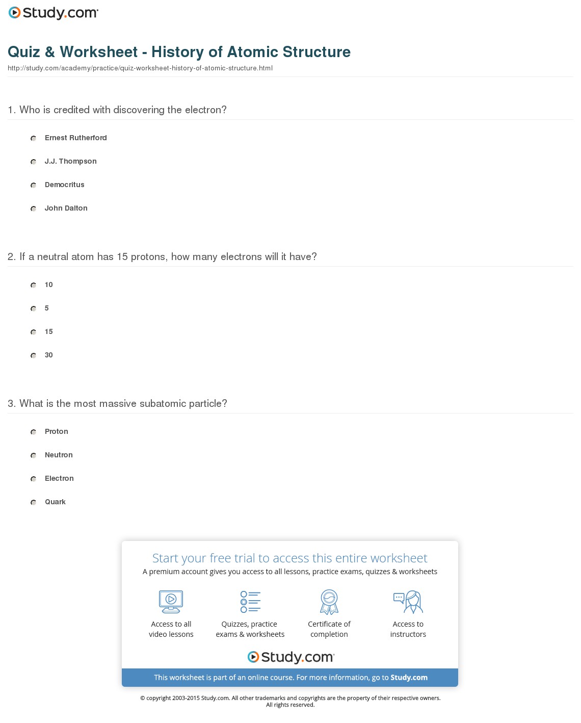 Quiz & Worksheet
