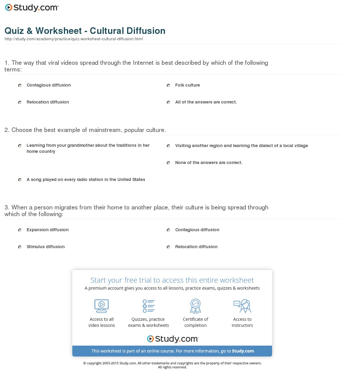Quiz & Worksheet