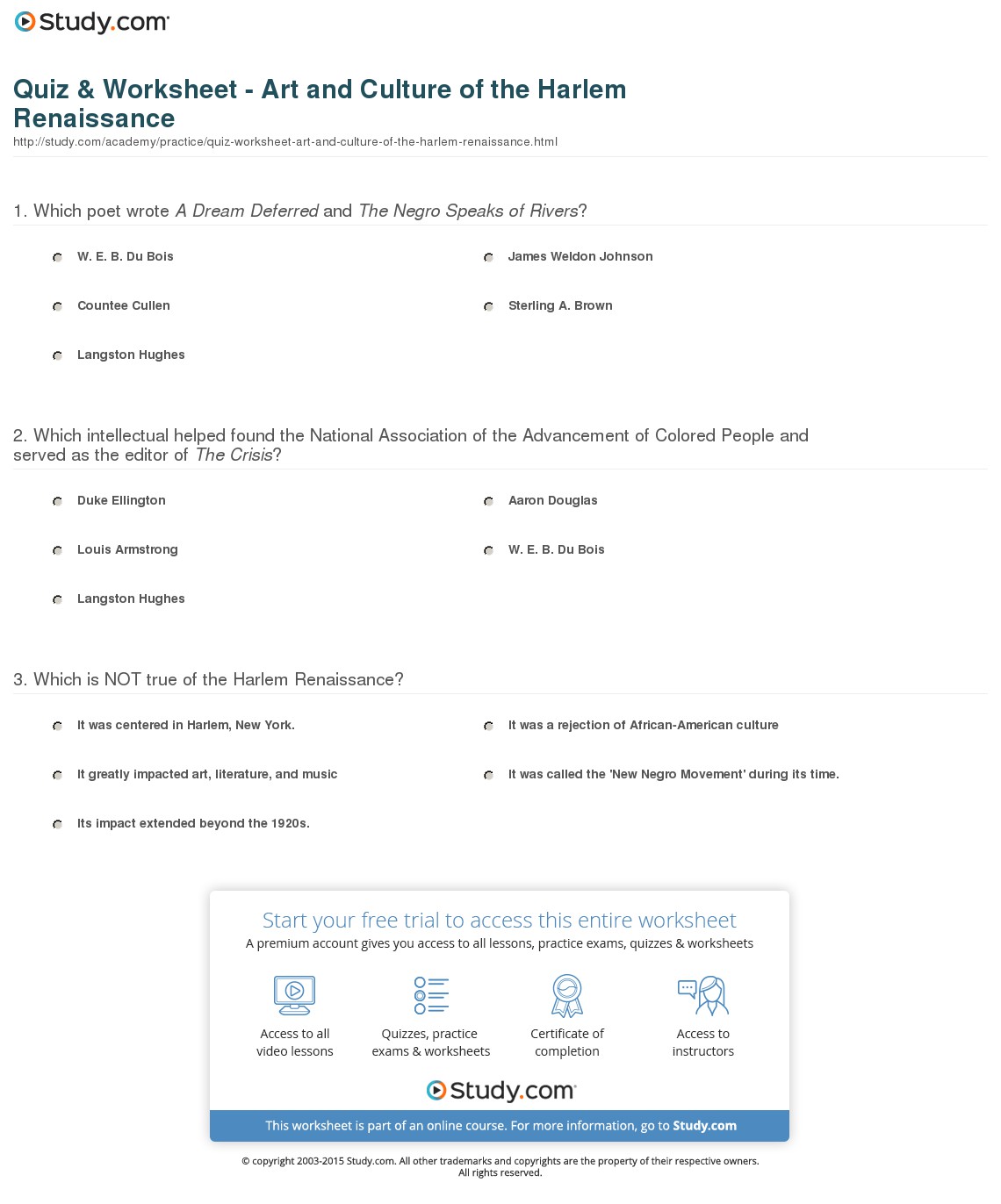 Quiz & Worksheet