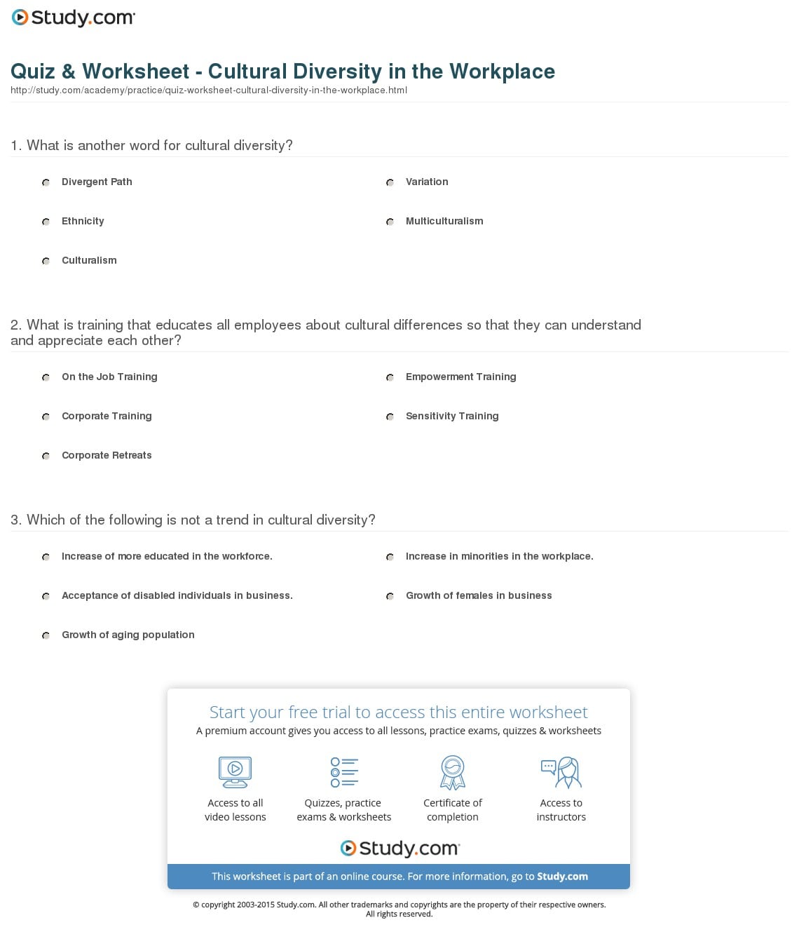 Quiz & Worksheet