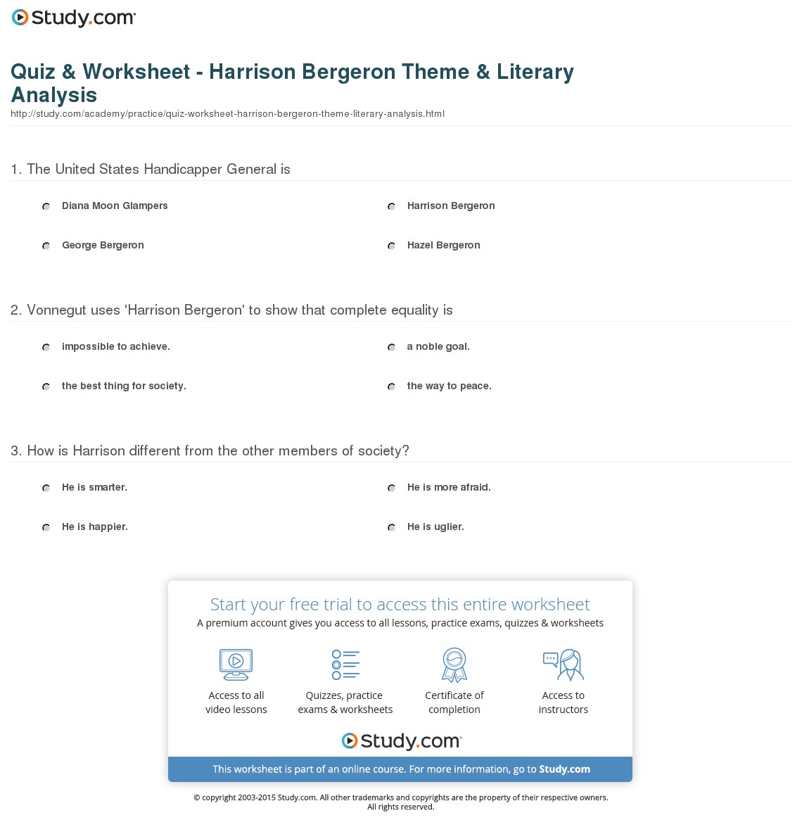 Quiz & Worksheet