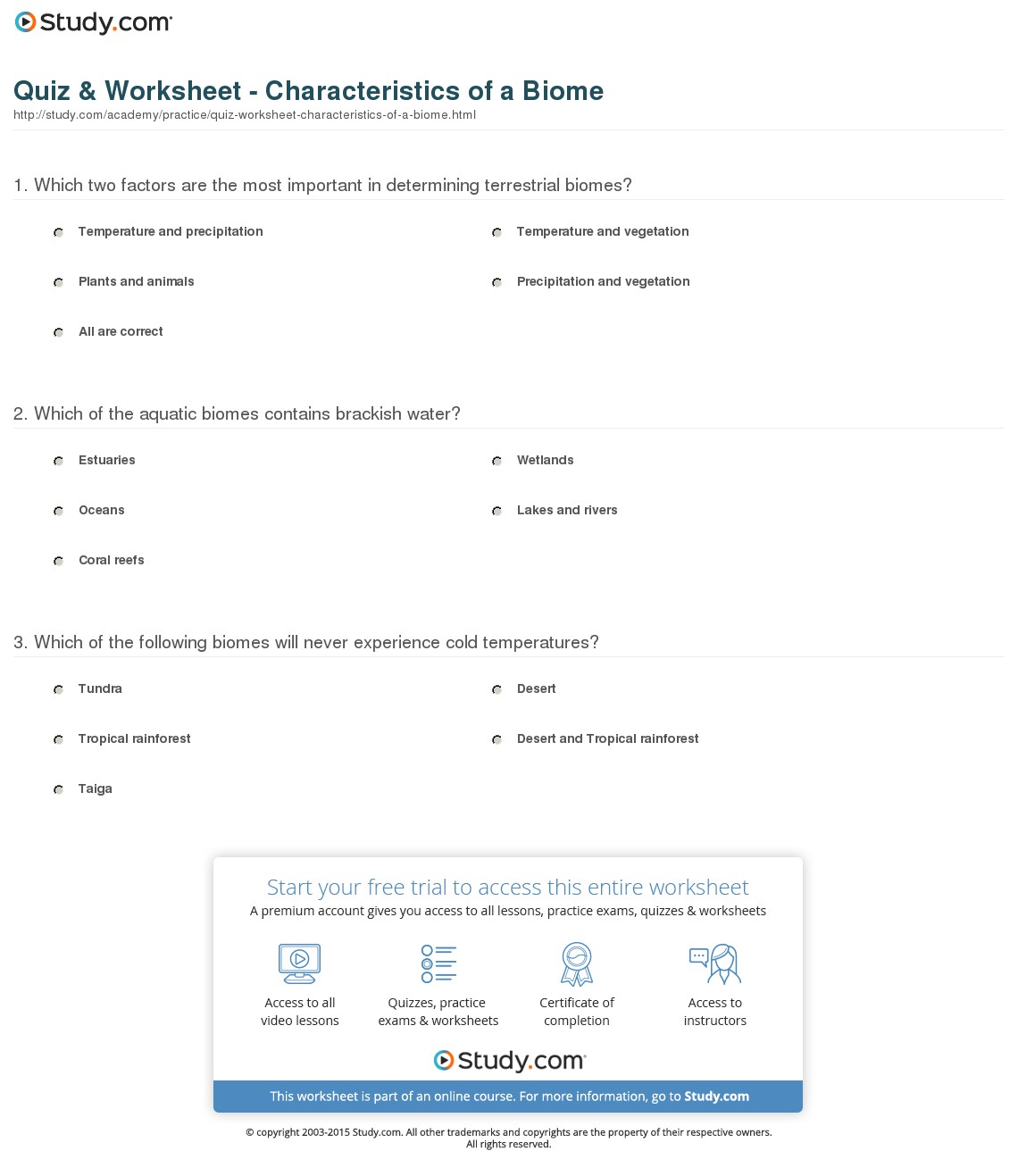 Quiz & Worksheet