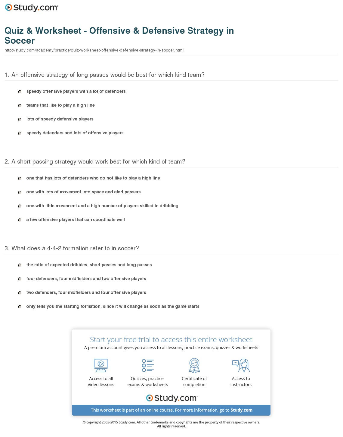 Quiz & Worksheet