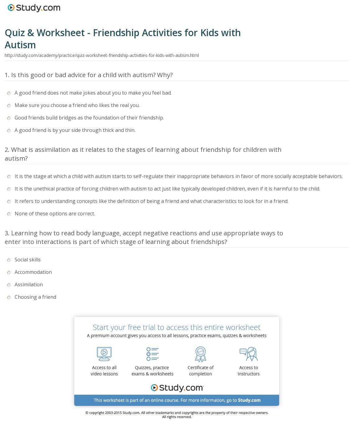 Quiz & Worksheet