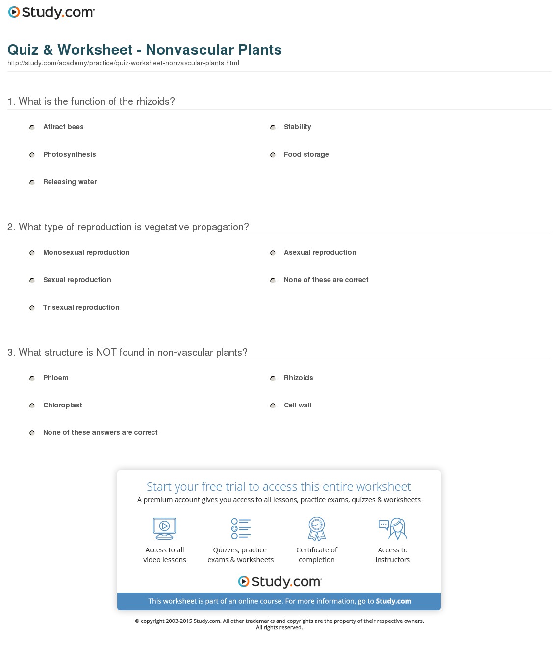 Quiz & Worksheet