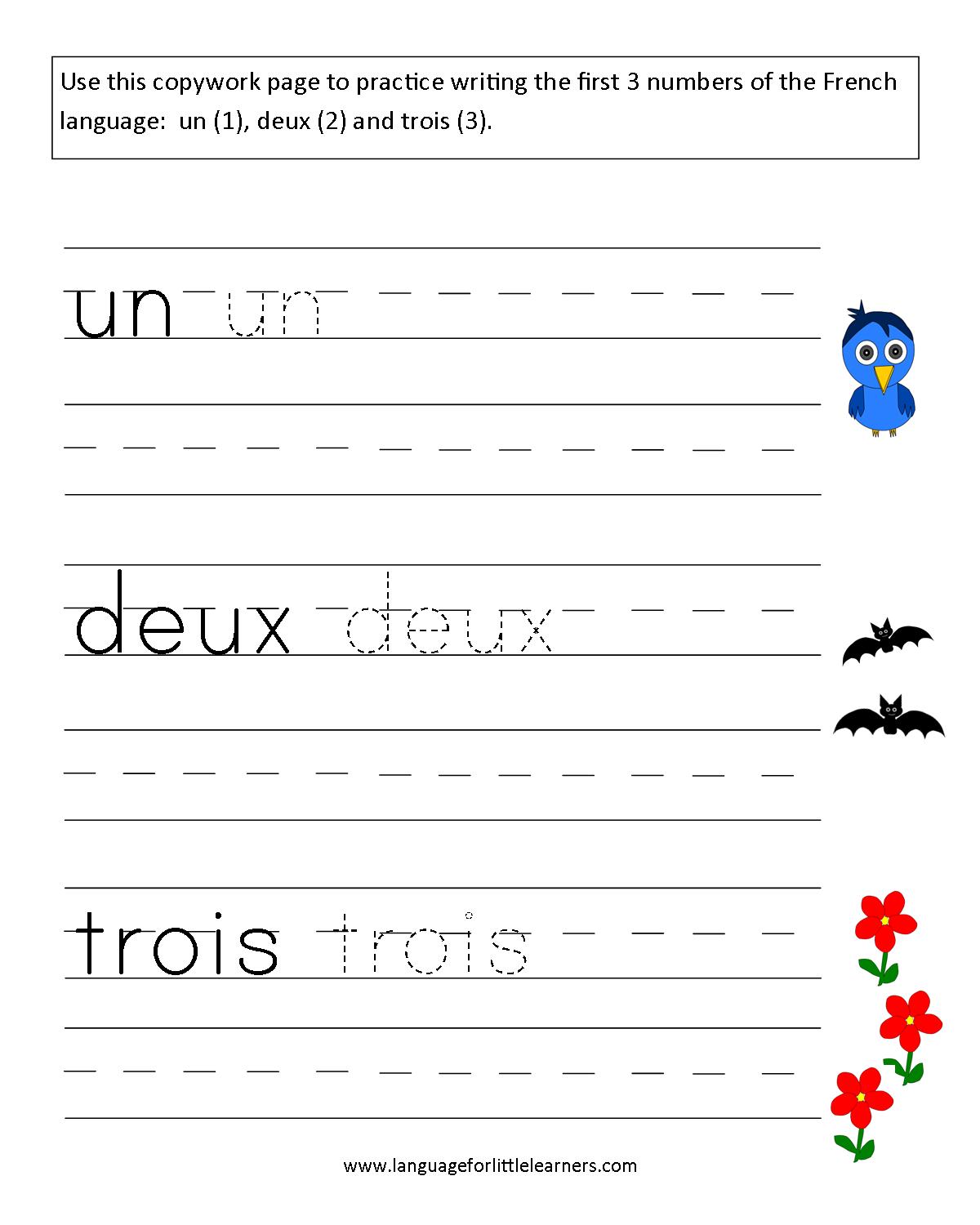 Rare French Activity Sheets Worksheets Numbers French Learning
