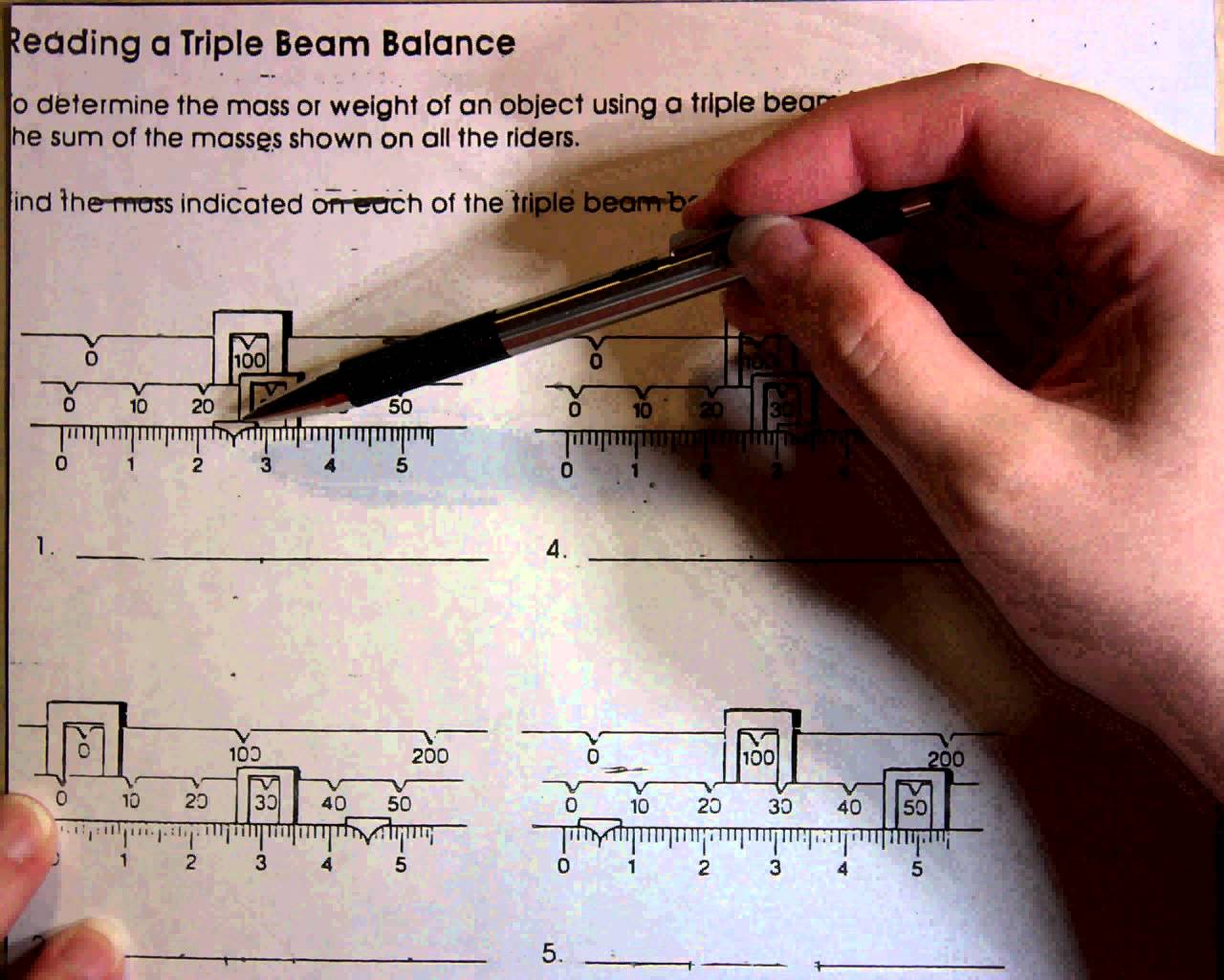 Reading Triple Beam Balance Worksheet 760417