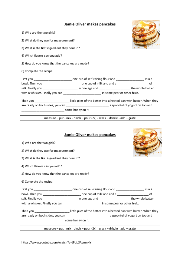 Recipe Worksheets The Best Worksheets Image Collection
