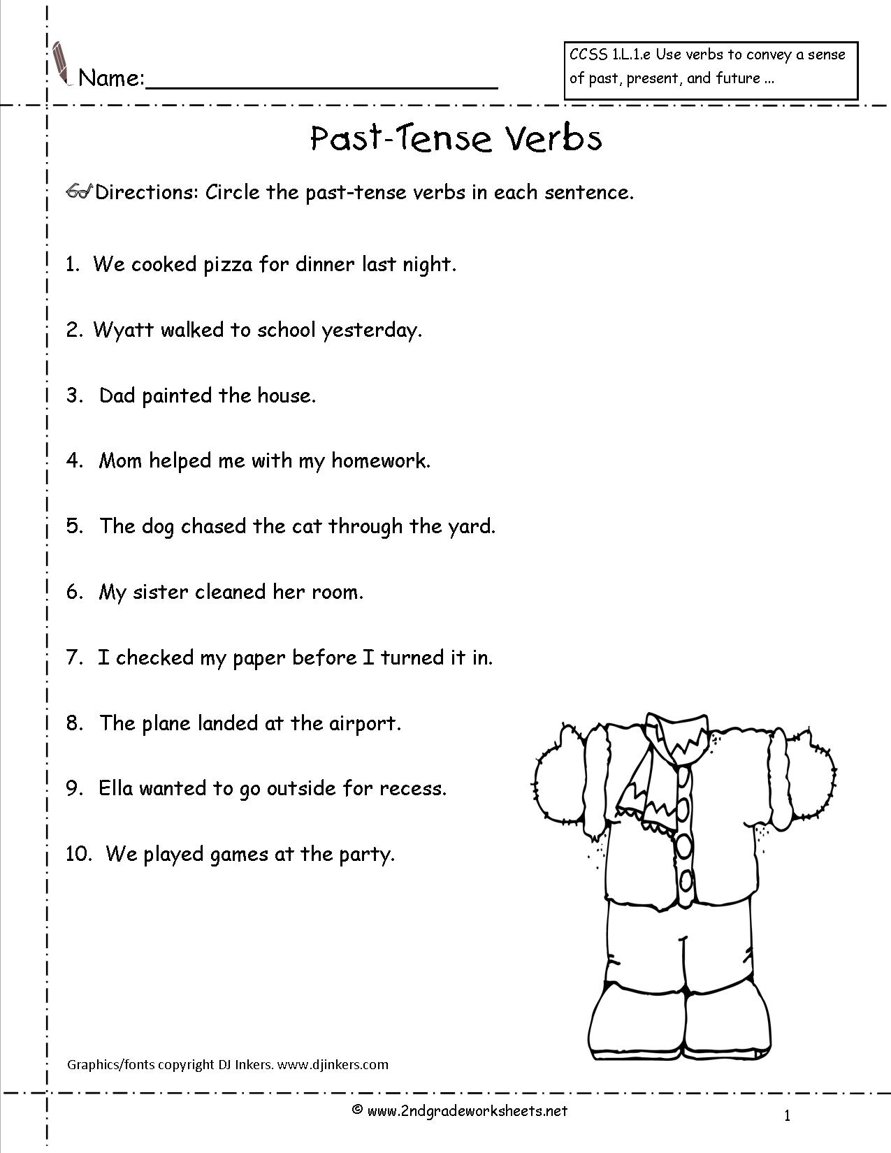 Regular Past Tense Worksheets The Best Worksheets Image Collection