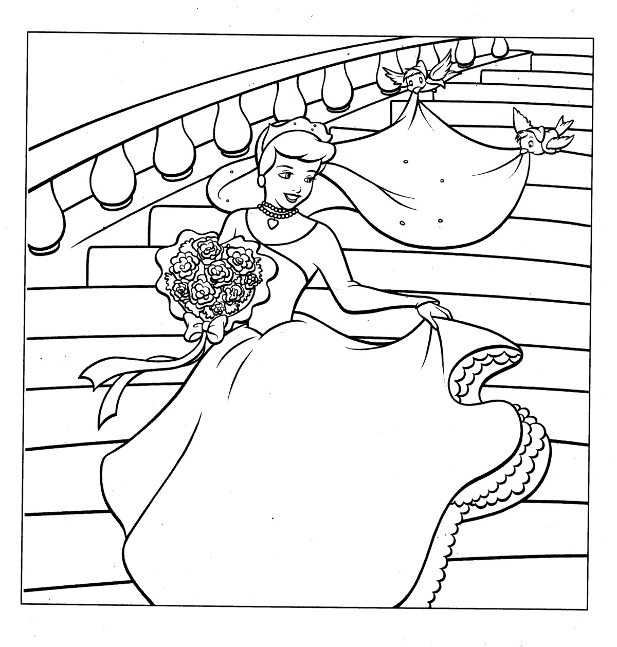 Suddenly Coloring Book Cinderella Pages On Inf  7042