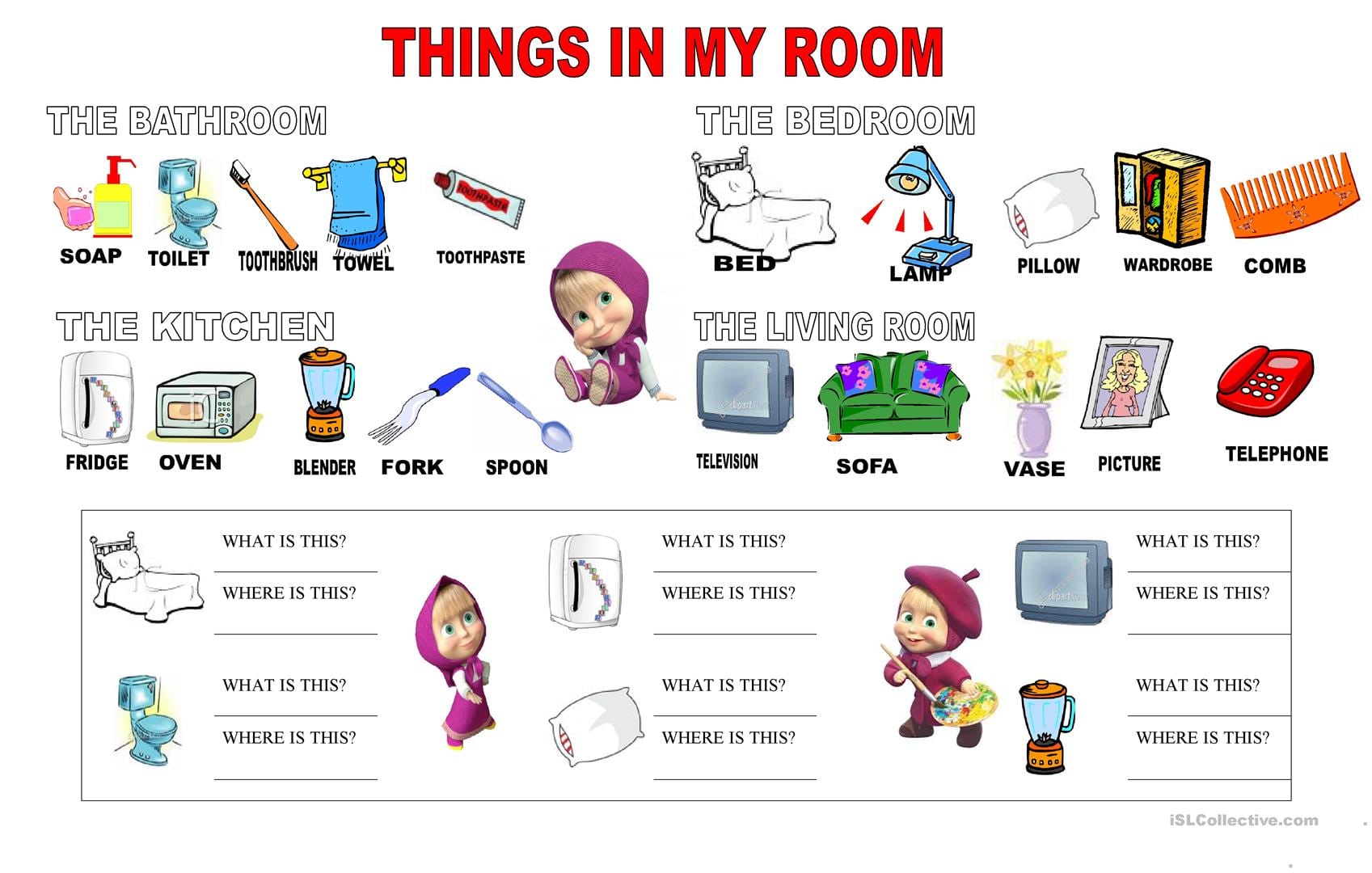 Things In My Room Worksheet