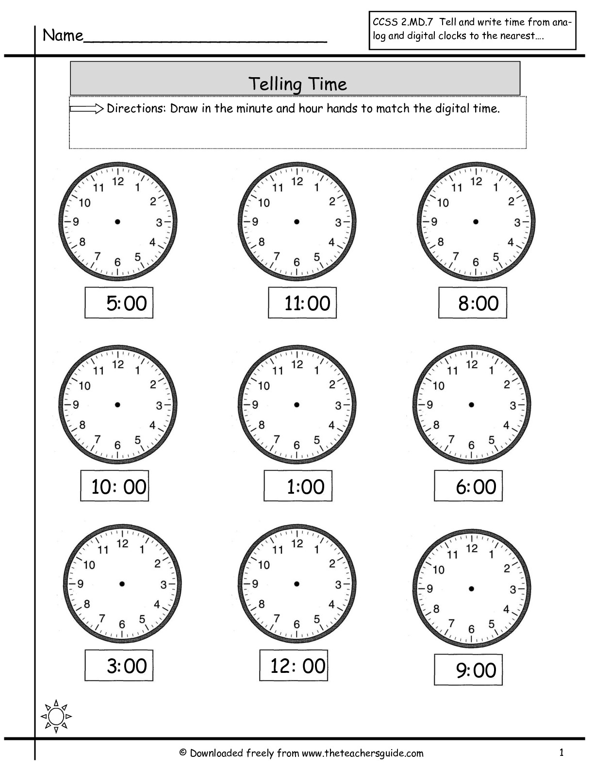Time To Half Hour Worksheet The Best Worksheets Image Collection