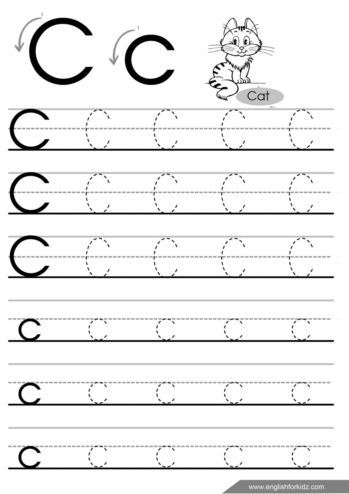 Tracing Letter C Worksheets The Best Worksheets Image Collection