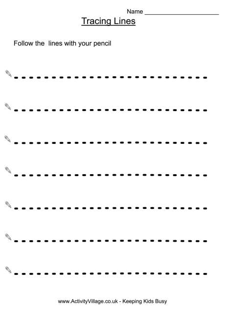 Tracing Lines Worksheets For Preschool Pdf 1062138