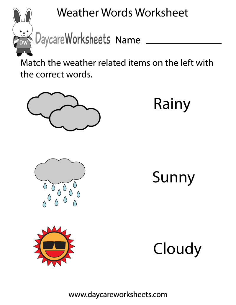 Weather Worksheets Preschool The Best Worksheets Image Collection