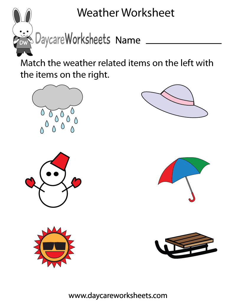 Weather Worksheets Preschool The Best Worksheets Image Collection