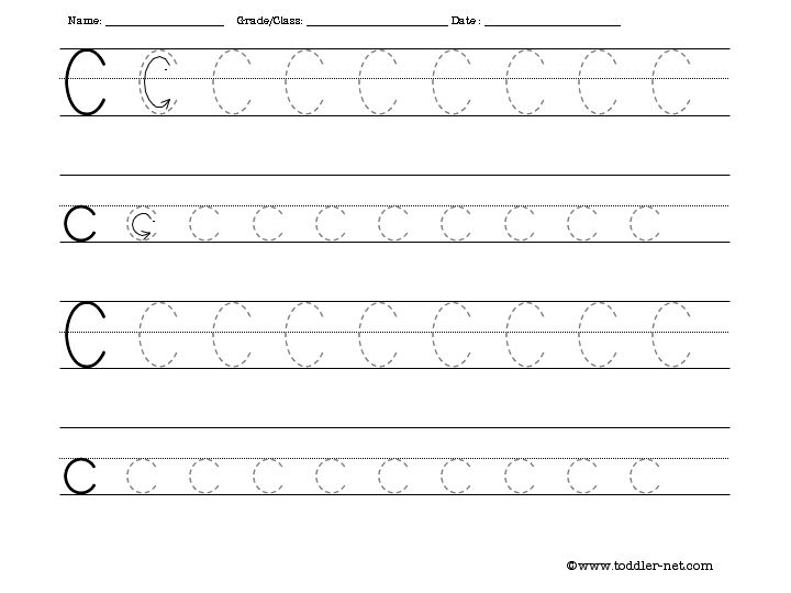 Worksheets For The Letter C For Kindergarten 643879