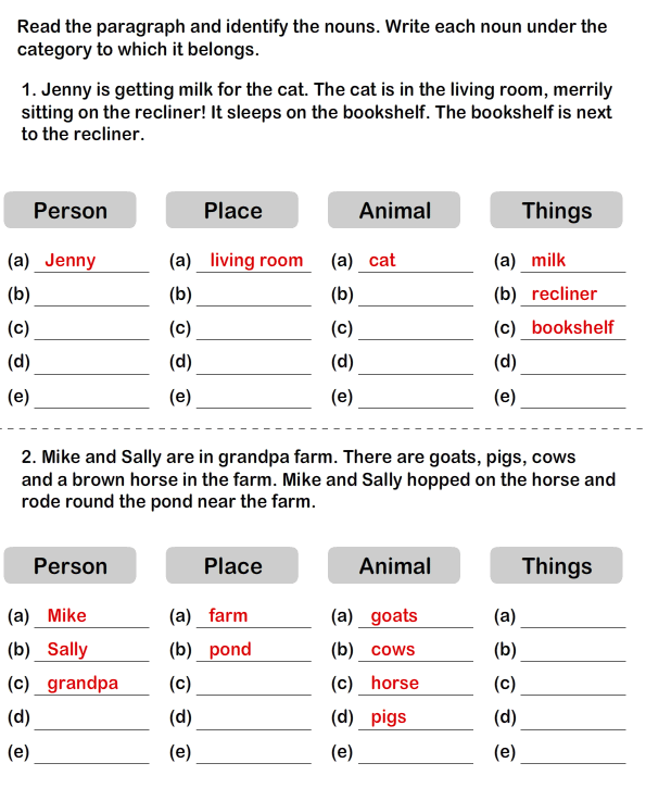 Noun Grade2 Worksheet11