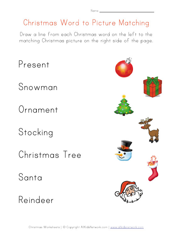Christmas Worksheets For Preschool Worksheets For All