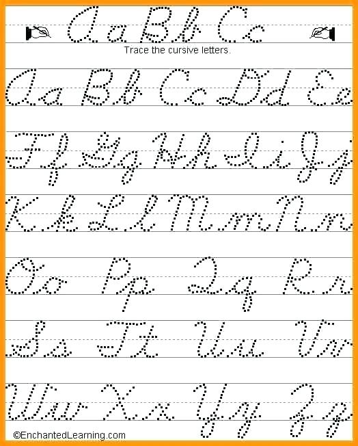 Cursive Letters Traceable Cursive Letters Tracing Sheets