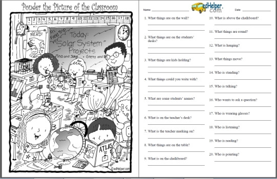 Find And Ponder The Hidden Picture Puzzles Worksheets