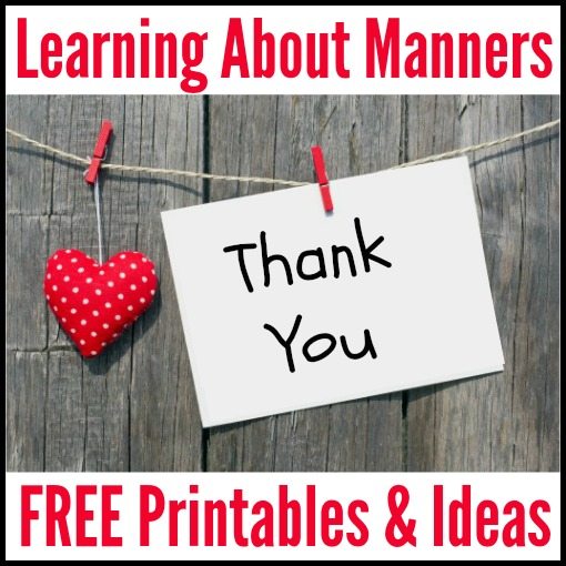 Learning About Manners Free Printables And Ideas