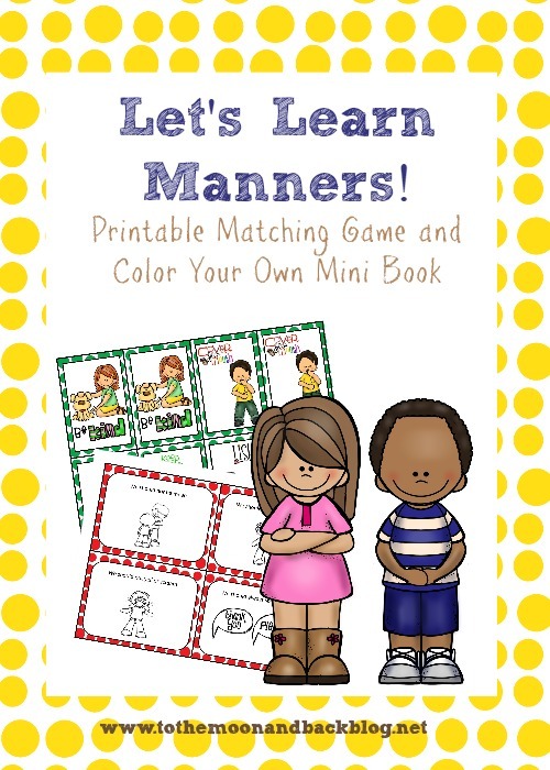 Learning About Manners Free Printables And Ideas