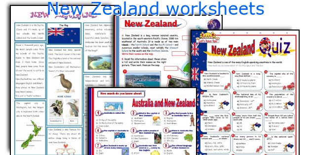 New Zealand Worksheets