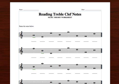 2 Free Printables  Naming Notes In The Treble & Bass Clefs â Lacie
