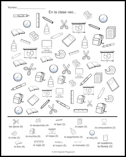 School Supplies In Spanish  6 Activities For Kids