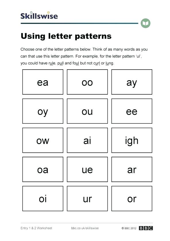 Spelling Patterns Worksheets Common Letter Worksheet Preview Long