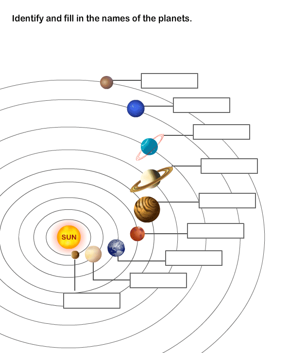 Solar System Worksheet 8